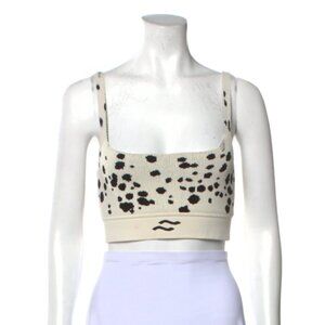 Ssheena Printed Square Neckline Crop Top